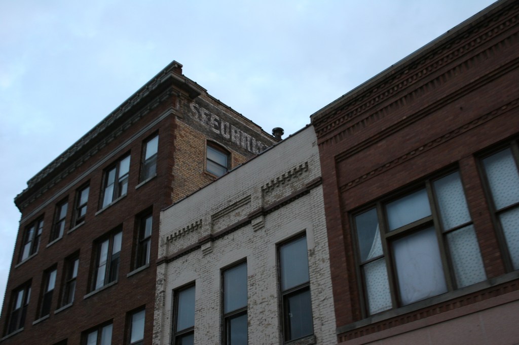Historic buildings define the downtown area.