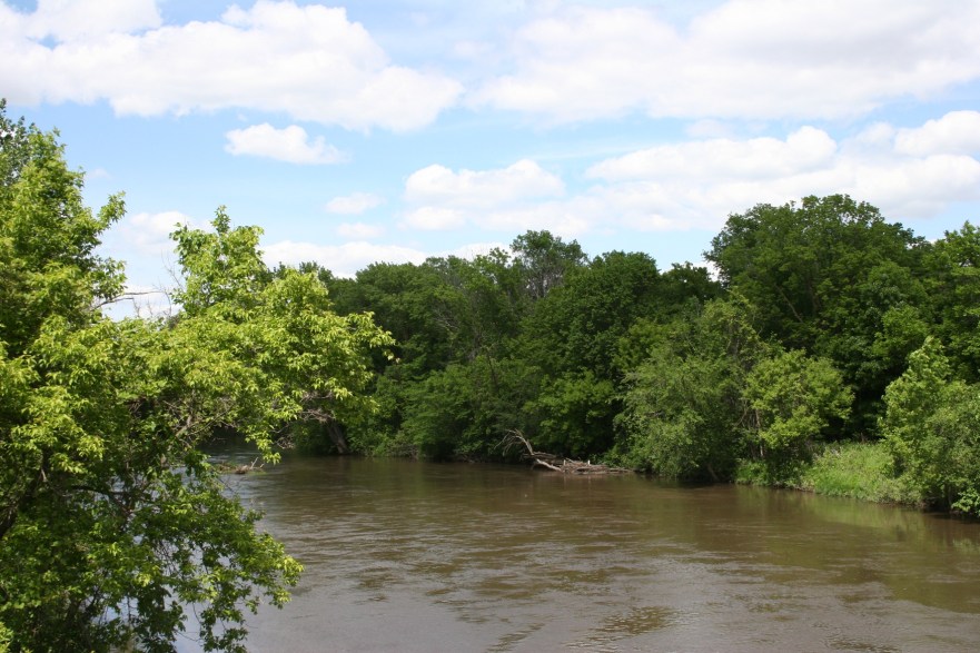 Crossing the Straight River southeast of Faribault.
