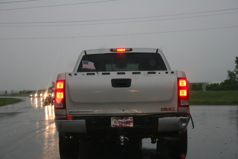 Driving home in the rain Saturday afternoon near Owatonna.