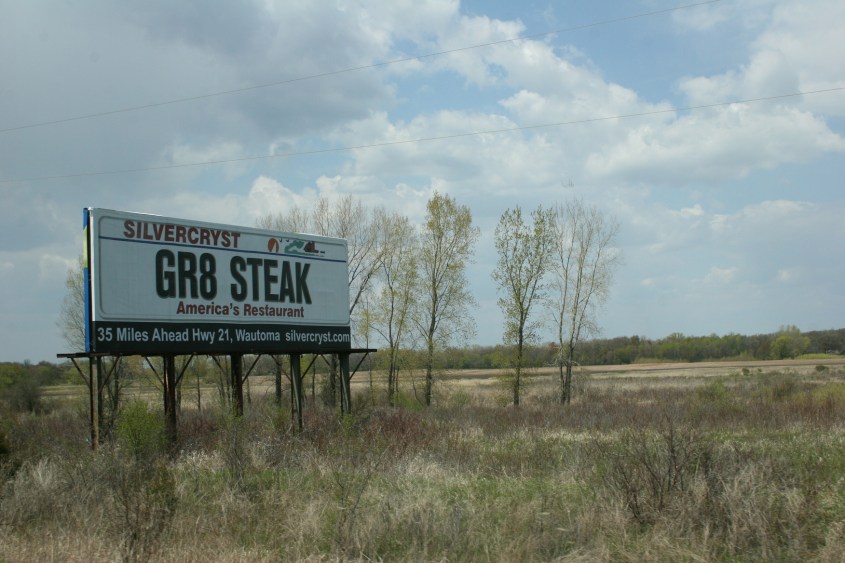 Wisconsin signs, steak