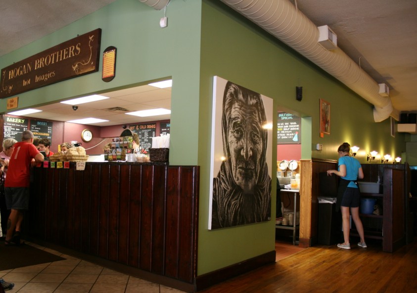 Hogan Brothers Acoustic Cafe sells original art showcased on its walls, plus serves up some great soup and sandwiches.