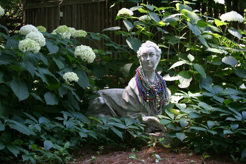 On a second focused look, I saw this sculpture is part woman, part cat, "The Cat Lady."