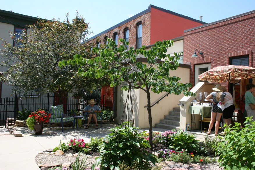 An overview of the downtown Opera House garden.