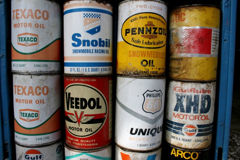 Bing's collection even includes motor oil cans.