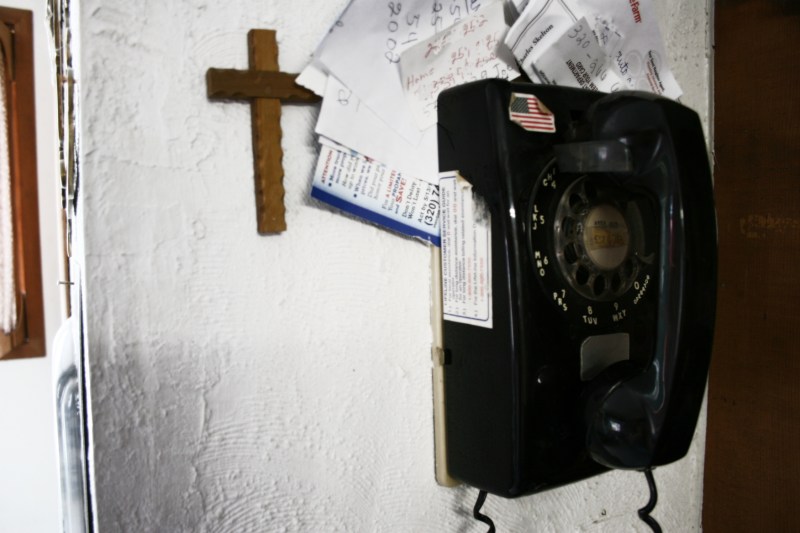 The Skeltons' working rotary dial phone.