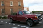 Hay bales in pickup, side&nbsp;view