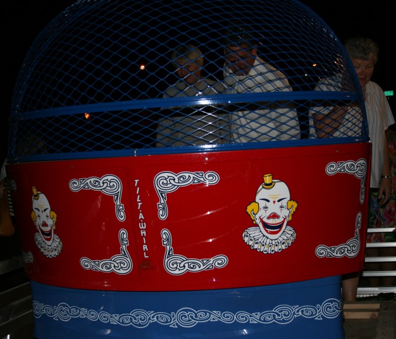 The back of the refurbished Tilt-A-Whirl.