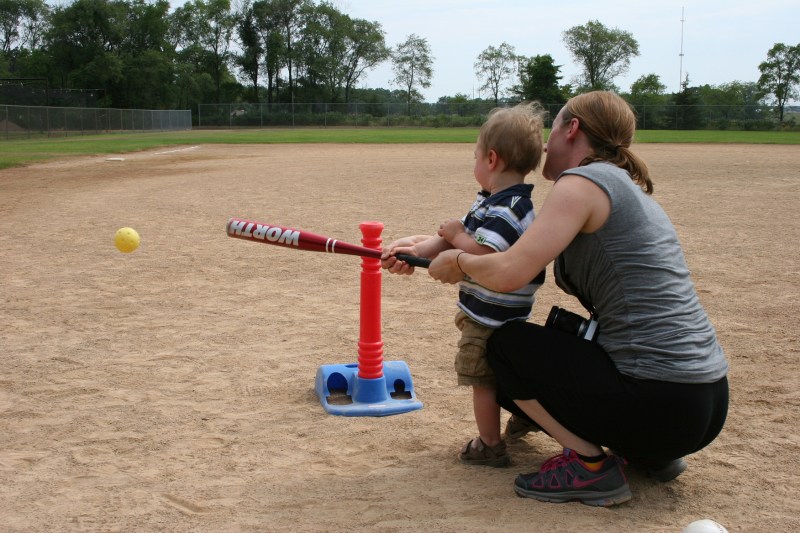 A teaching moment for my niece, Kristina, and her son, Aston.