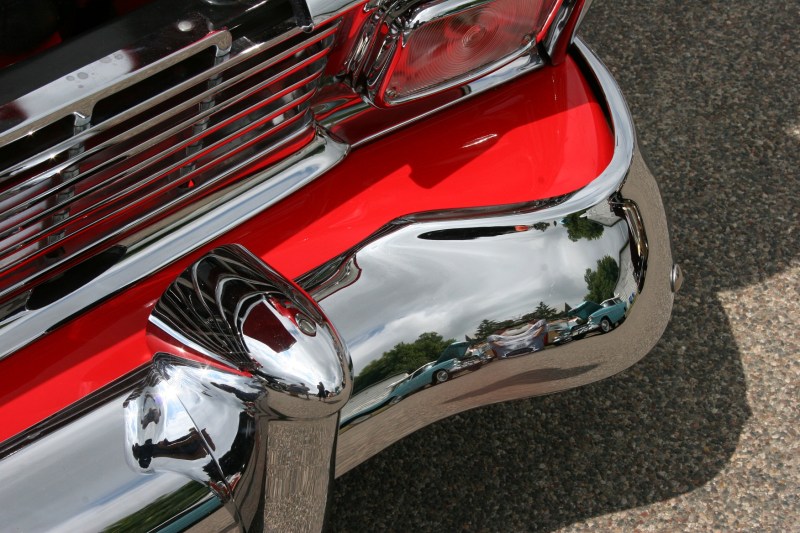 I'm ever watchful for shiny bumpers and reflections.