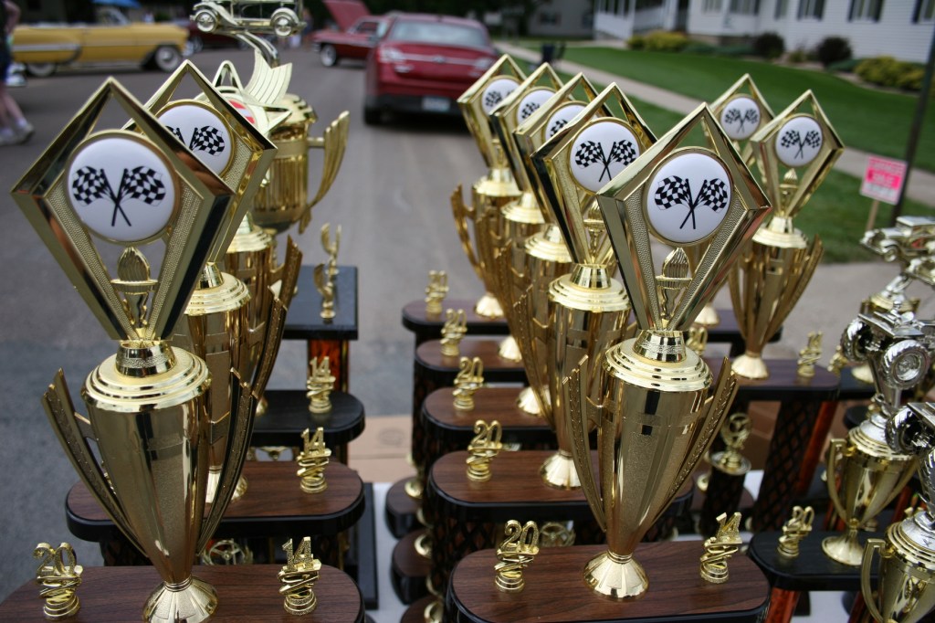 So many trophies I wondered if everyone gets one.