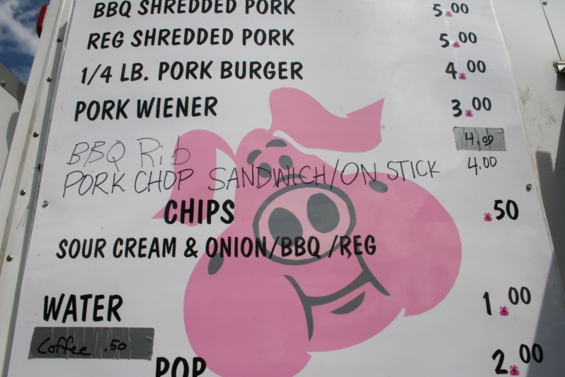 Every time I attend this show, I order a BBQ shredded pork sandwich from the Rice and Dakota County Pork Producers.