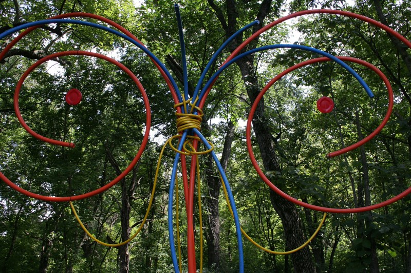 The close-up spirals on one of Steve's pieces.