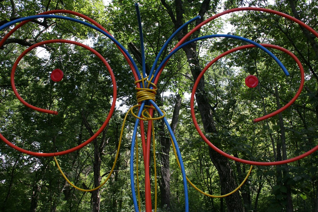 The close-up spirals on one of Steve's pieces.
