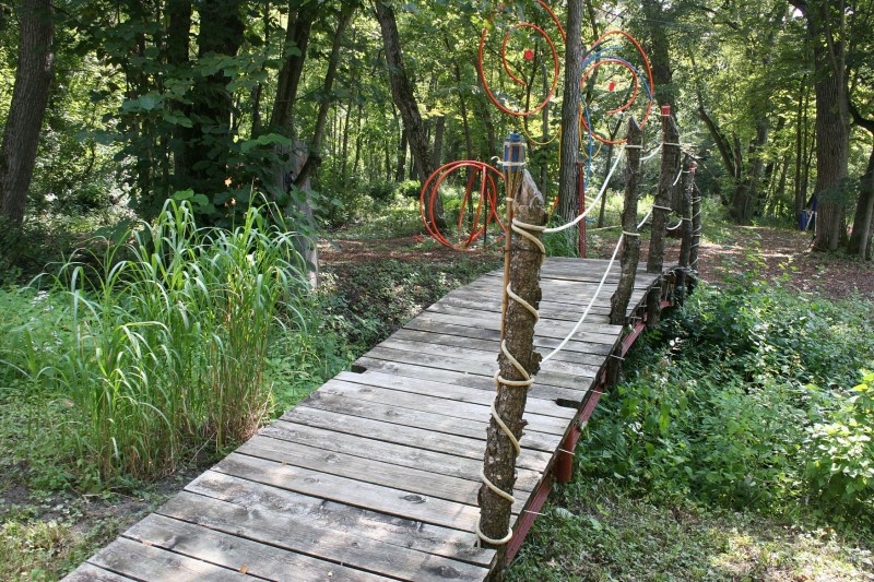 A full view of the same piece above and one of the bridges Steve built.