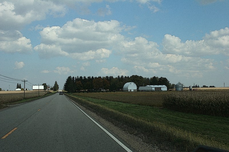Autumn reveals herself in fields ripening along Rice County Road 24 between Faribault and Kenyon, Minnesota.