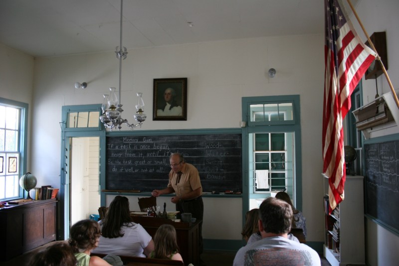 Attendees and participants in A Night at the Museum filled the one-room school.