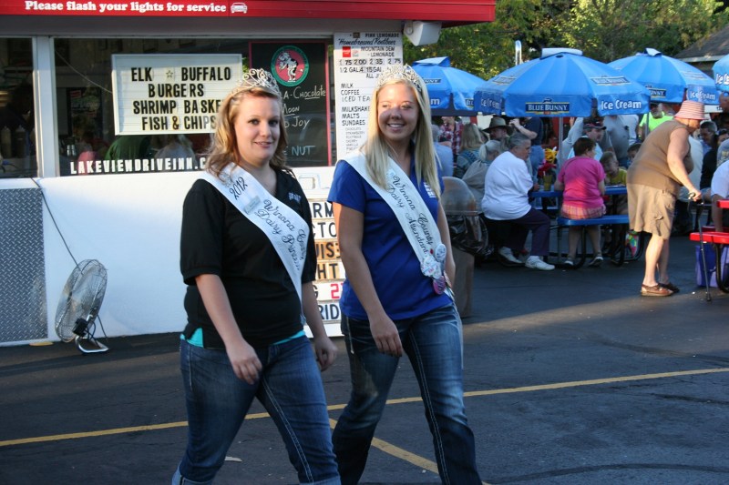 Even the Winona County dairy princesses showed up for Farm Tractor Night.
