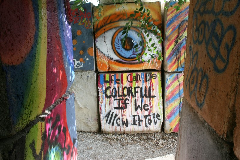 Love this message in a maze of blocks.