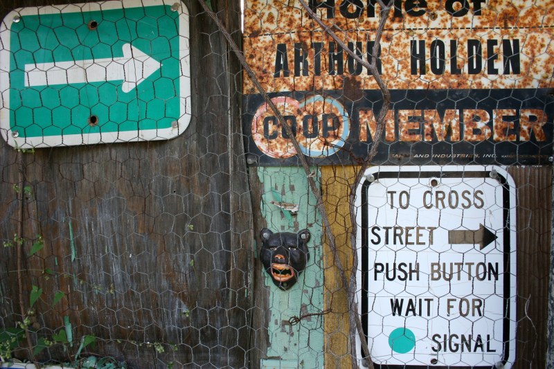 Even old signage proves artful.