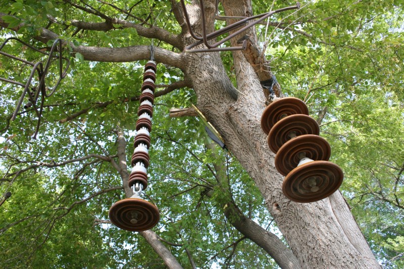 More stuff suspended from trees.