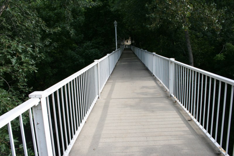 The Meredith Willson Footbridge, named after "The Music Man" composer, was built in 1940 and spans Willow Creek.