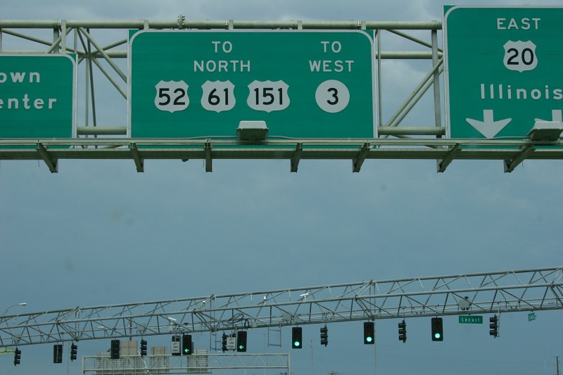 Stoplights in Dubuque, green