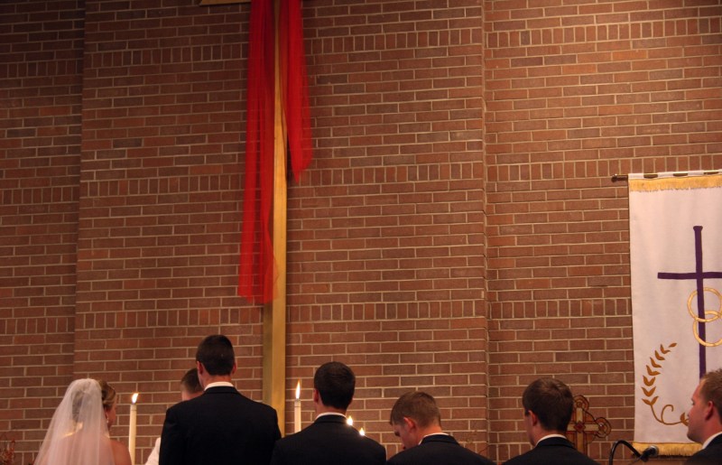 About the only photo I managed during the ceremony, taken from my place in the pew.