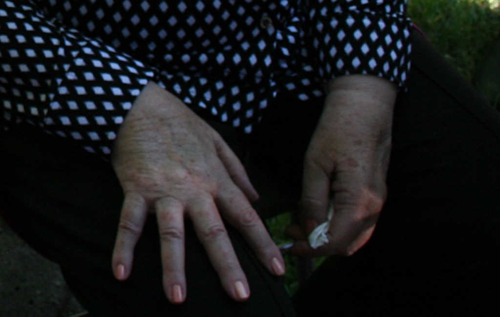 I laughed because my mom's nails were painted and I forgot to paint mine.