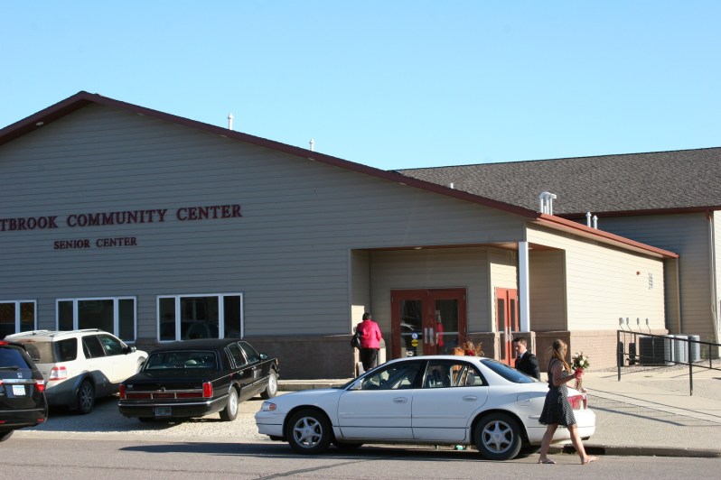 The reception was held at the community center in the bride and groom's hometown of Westbrook.