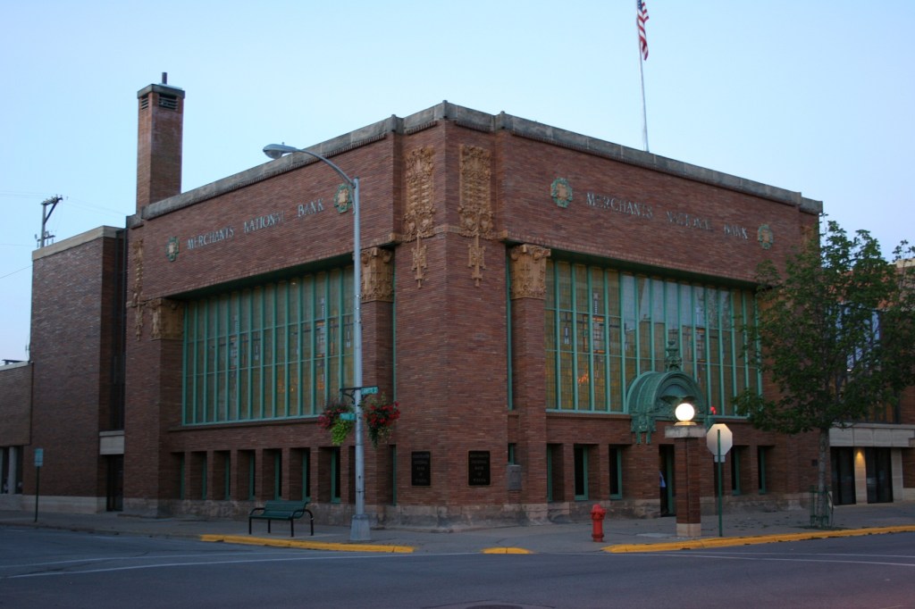 The impressive Merchants National Bank.