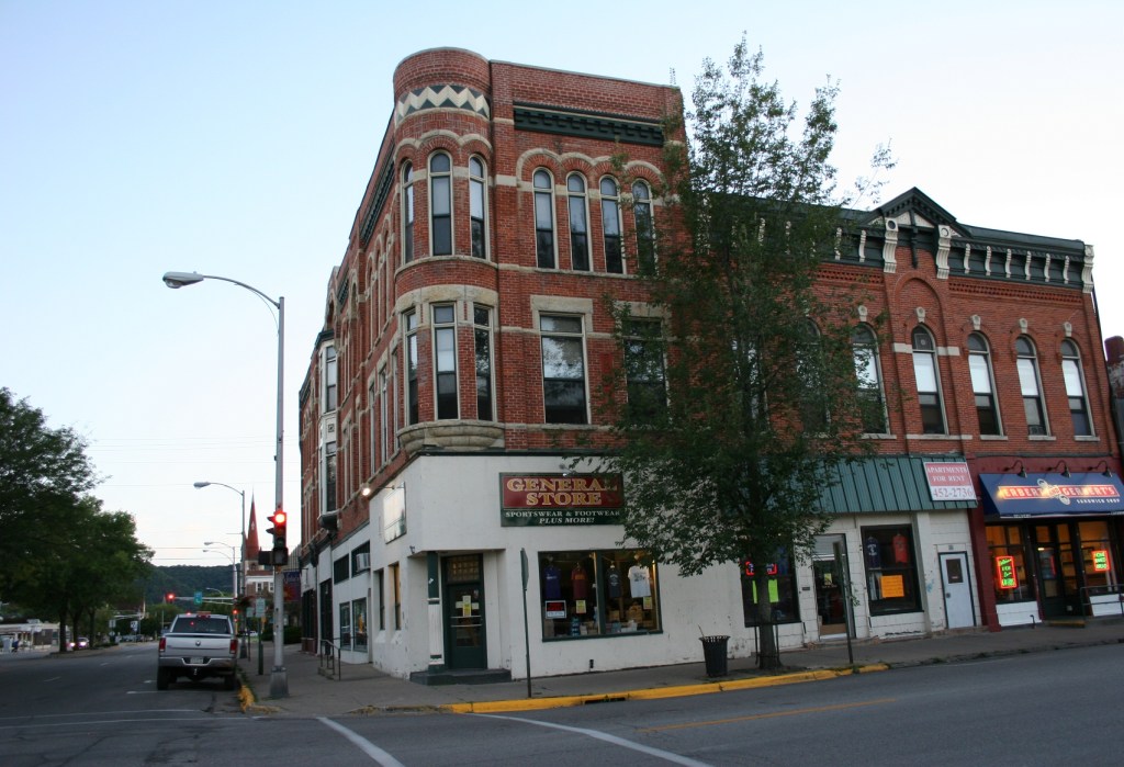 A portion of downtown Winona with the General Store anchoring a corner.