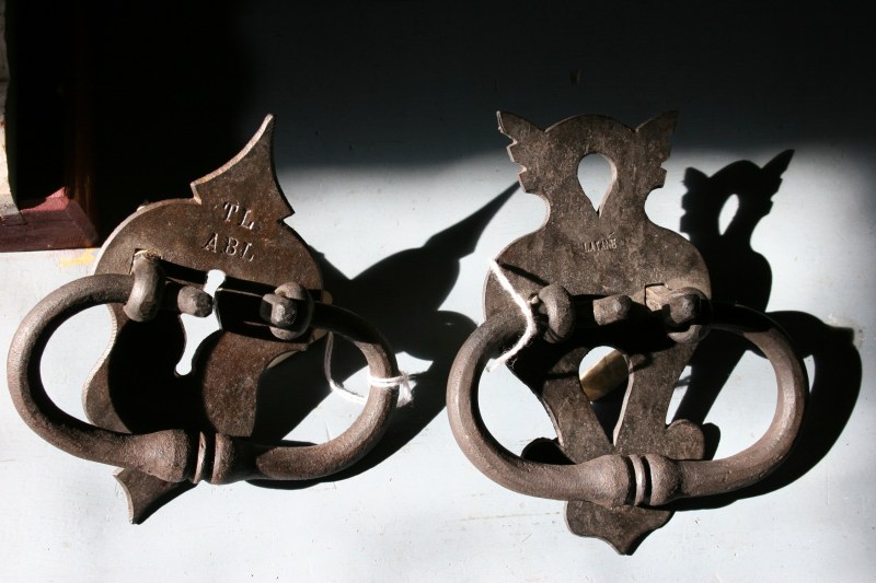 Hardware crafted by Tom.