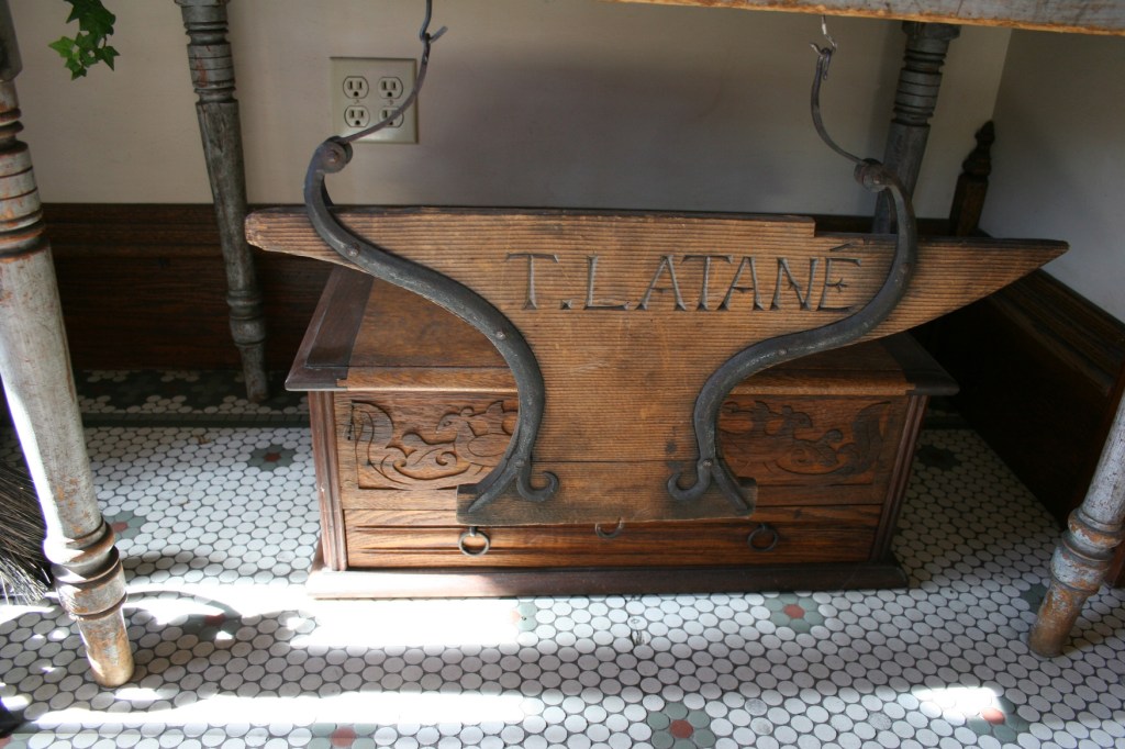 Tom also works with wood, sometimes combining wood and metal in pieces.