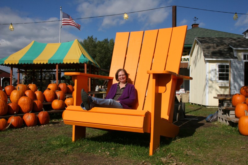 Stop at a roadside stand or a farmers' market for pumpkins, apples, squash and other Minnesota-grown produce. That's me at The Country Store of Pepin (Wisconsin) photographed earlier this week by my husband, Randy.