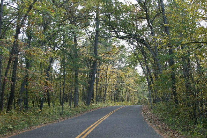 Driving through Interstate Park.