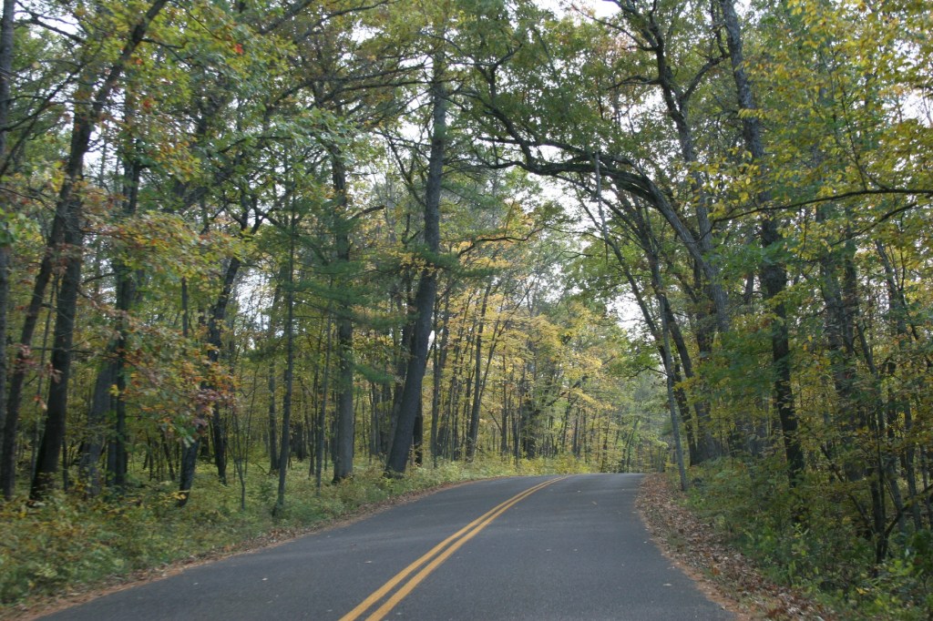 Driving through Interstate Park.