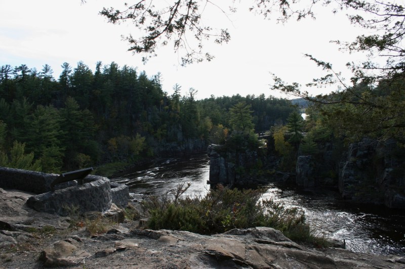 Rock everywhere along this river.
