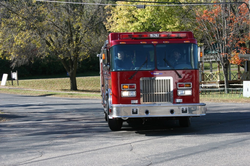 And the volunteer firemen were on duty.