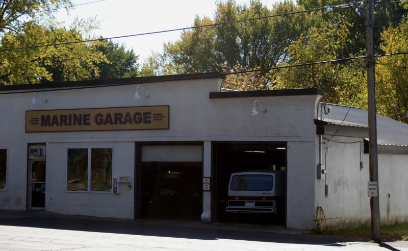 There's a garage in town.
