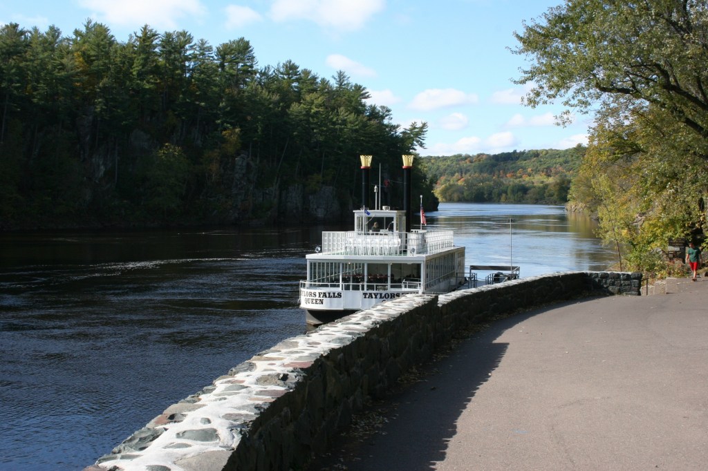 Down the river just a bit, the Taylors Falls Queen was docked, too.