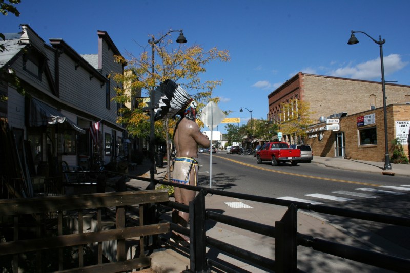 Downtown Osceola from near the falls. Route 35 runs right through the heart of this town.