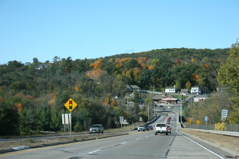 Driving toward Taylors Falls, Minnesota, from the east.