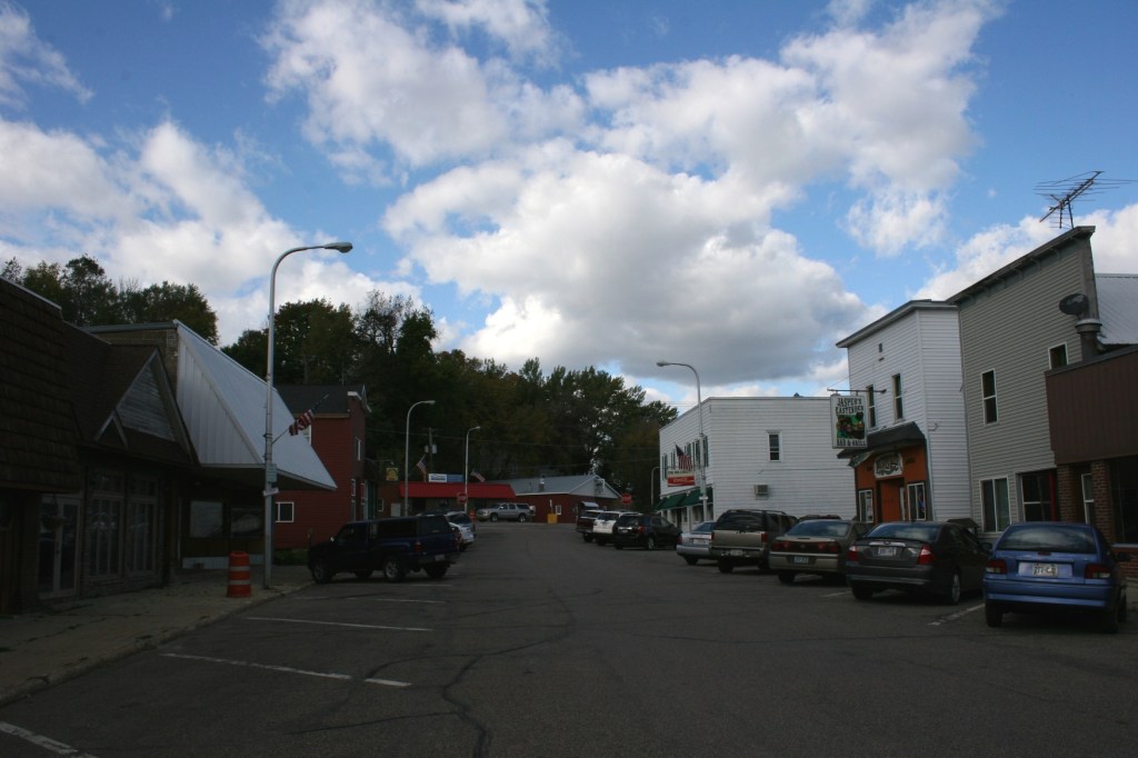 A section of East Ellsworth's compact business district.