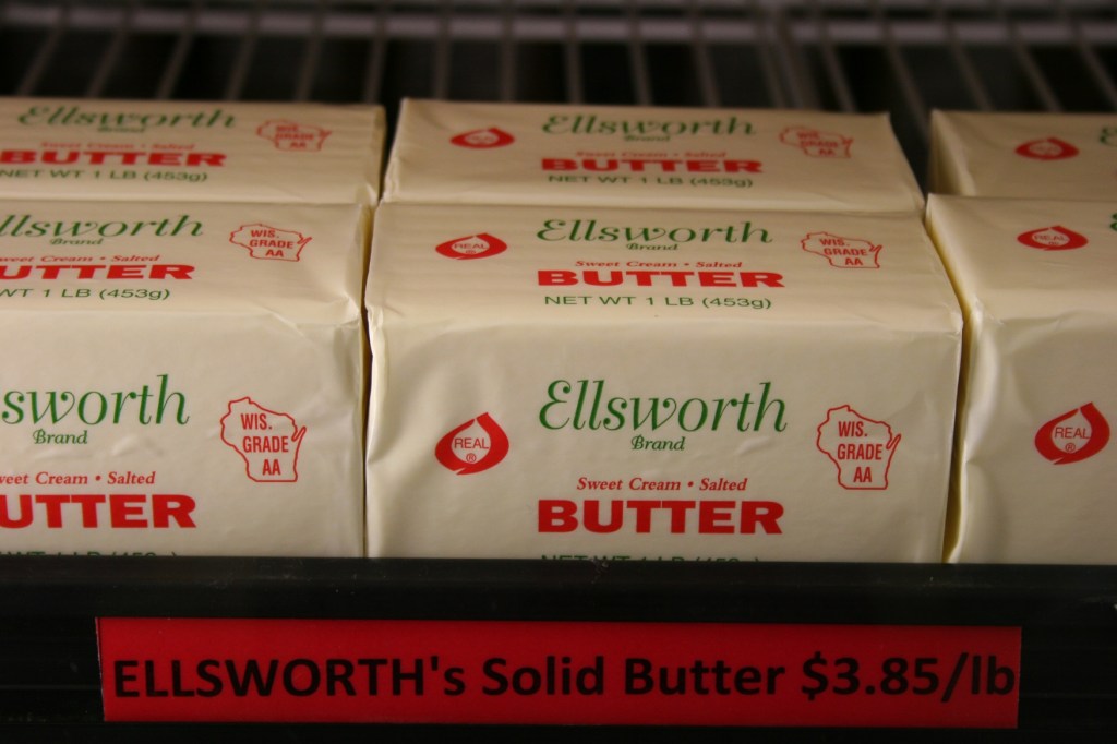 You can buy butter at the retail store, too, although I don't believe it's actually made in Ellsworth.