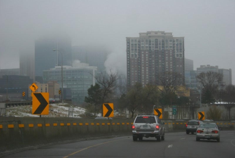 Why are the interstates around downtown Minneapolis so curvy?
