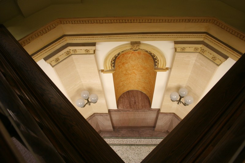 Looking down from the rotunda.