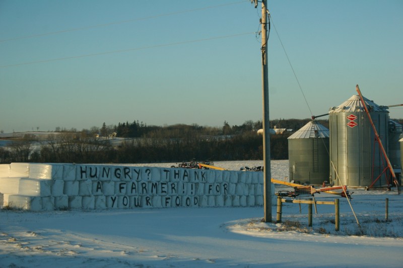 Thank a farmer, along US Hwy 52