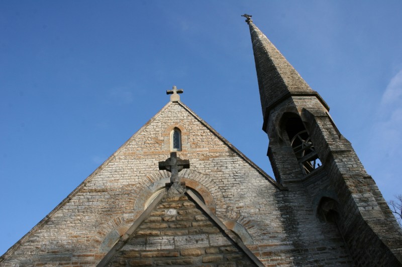 The bell tower spire is a Shattuck landmark.