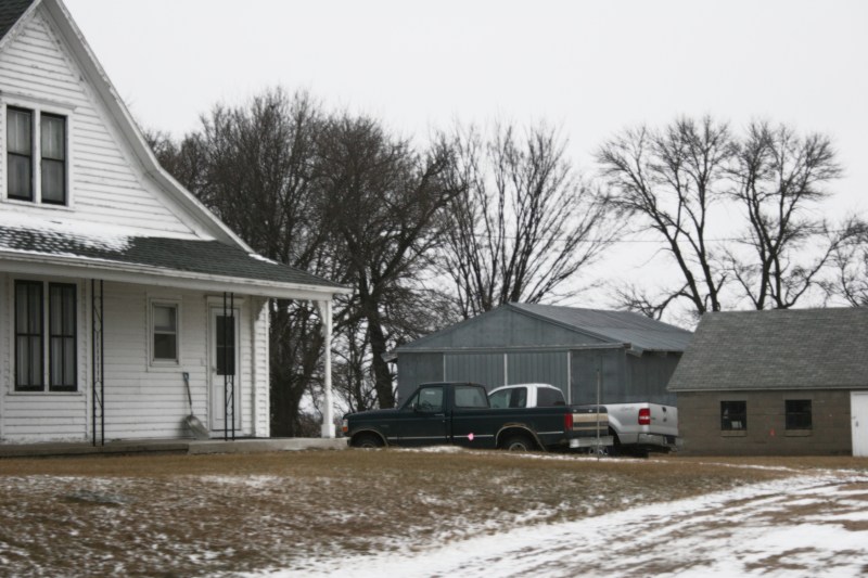 Someone's rural home on the southwestern Minnesota prairie.