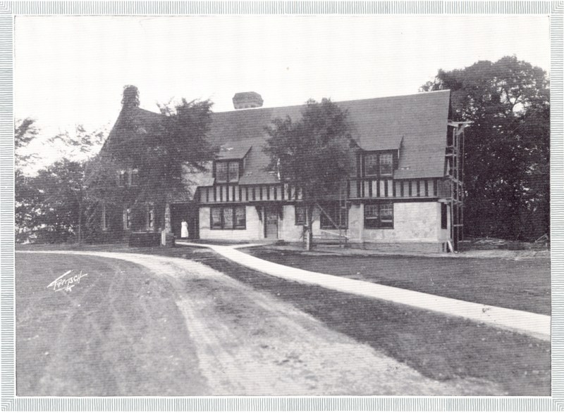 In the early 1920s, a wing was enlarged and covered with stucco. It became the Phelps Infirmary. The infirmary opened just in time for an outbreak of scarlet fever. Photo courtesy of Shattuck-St. Mary's School.